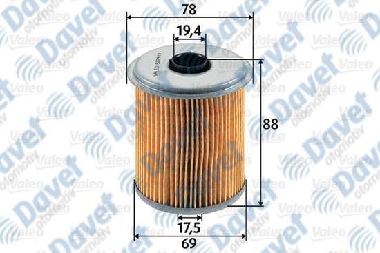 VALEO 587910 Yakit Filtresi (Mazot) Renault Clio I 1.9 D. Mégane I 1.9 D  ####